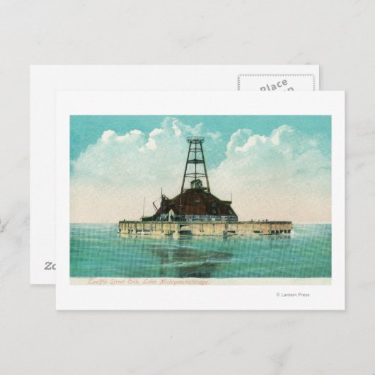 Uitzicht van de vuurtoren van het Wieg Twelfth Str Briefkaart (Voorkant / Achterkant)