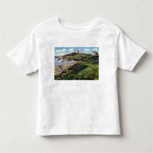 Uitzicht van de vuurtoren van New York Beach Kinder Shirts