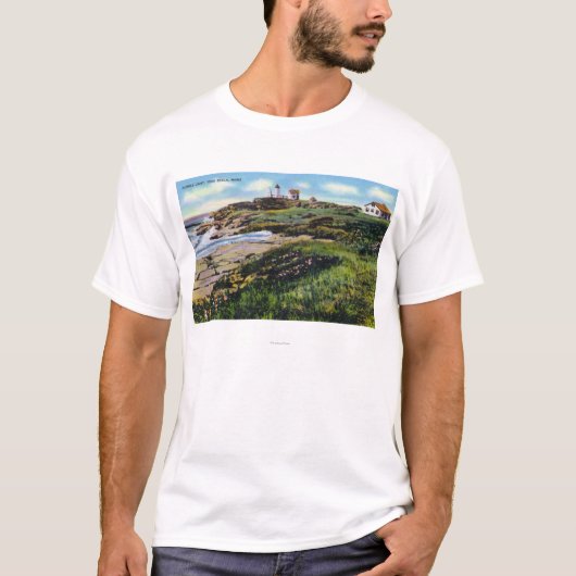 Uitzicht van de vuurtoren van New York Beach T-shirt (Voorkant)