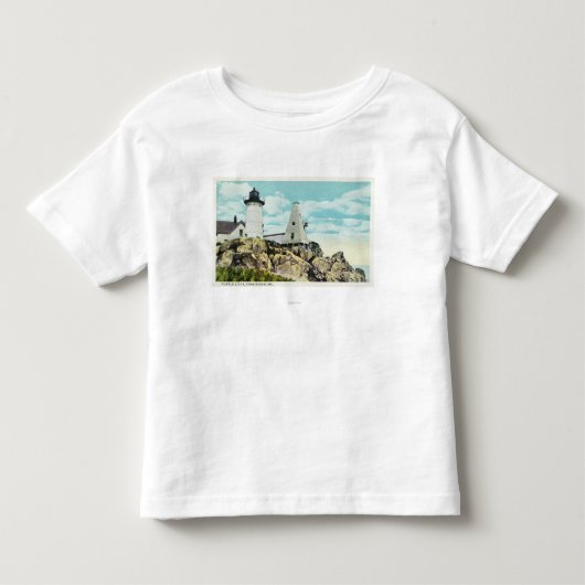 Uitzicht van de vuurtoren van New York Kinder Shirts (Voorkant)