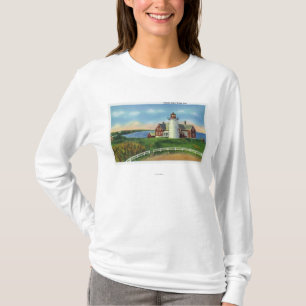 Uitzicht van de vuurtoren van Nobska, Bossen Hole T-shirt