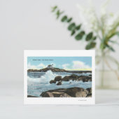 Uitzicht van de vuurtoren van Nubble Briefkaart (Staand voorkant)