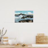 Uitzicht van de vuurtoren van Nubble Poster (Keuken)