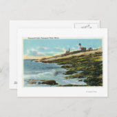 Uitzicht van de vuurtoren van Pemaquid Briefkaart (Voorkant / Achterkant)