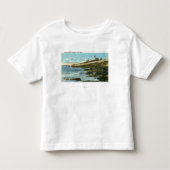 Uitzicht van de vuurtoren van Pemaquid Kinder Shirts (Voorkant)