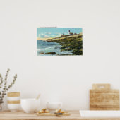 Uitzicht van de vuurtoren van Pemaquid Poster (Keuken)