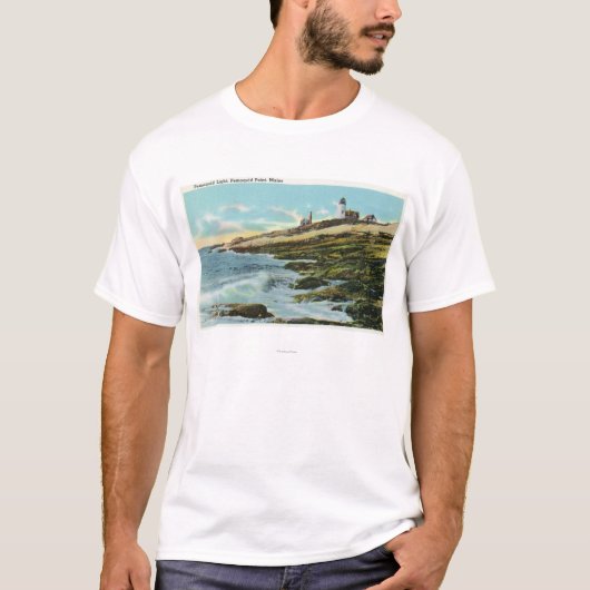 Uitzicht van de vuurtoren van Pemaquid T-shirt (Voorkant)