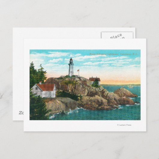 Uitzicht van de vuurtoren van Point Atkinson Briefkaart (Voorkant / Achterkant)