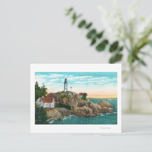 Uitzicht van de vuurtoren van Point Atkinson Briefkaart (Staand voorkant)