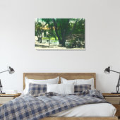 Uitzicht van de warmspuitplaat canvas afdruk (Insitu (Slaapkamer))