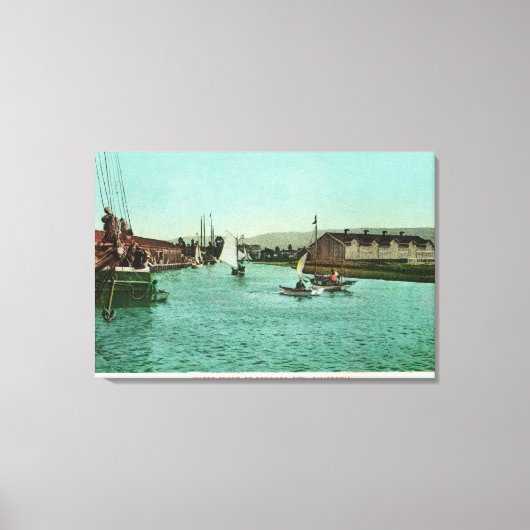 Uitzicht van de Water FrontRedwood City, CA Canvas Afdruk (Voorkant)