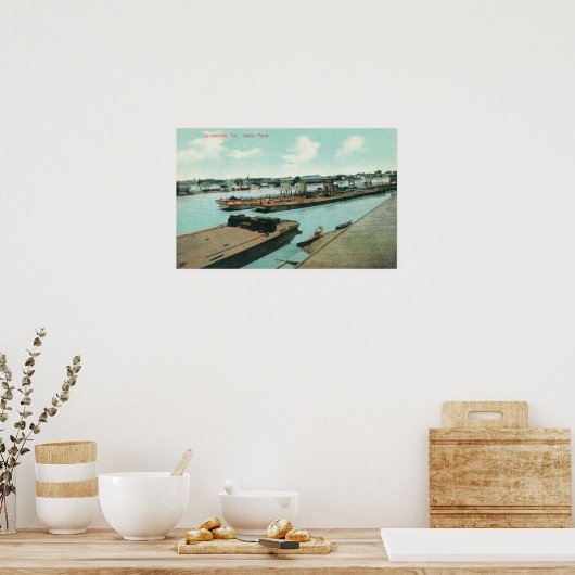 Uitzicht van de Waterfront 3 Poster (Keuken)