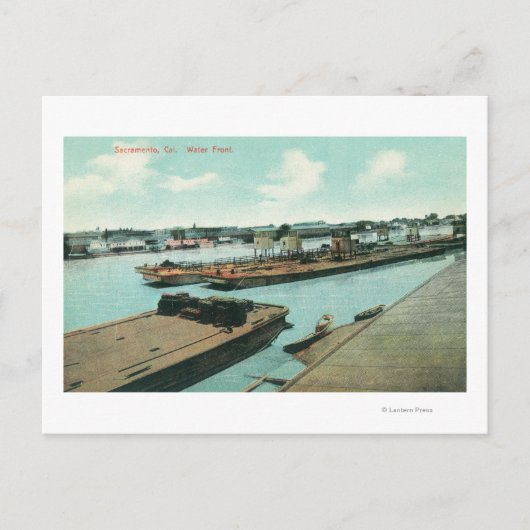 Uitzicht van de Waterfront Briefkaart (Voorkant)