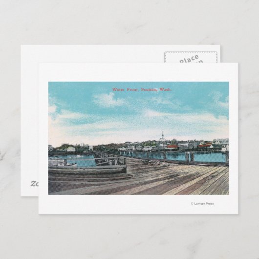 Uitzicht van de Waterfront Briefkaart (Voorkant / Achterkant)