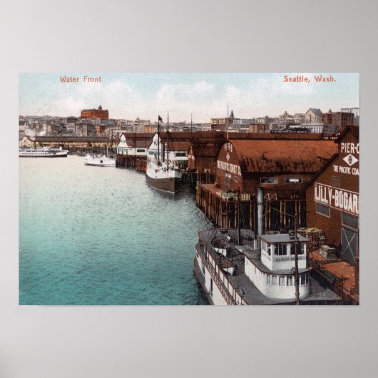 Uitzicht van de Waterfront Poster (Voorkant)