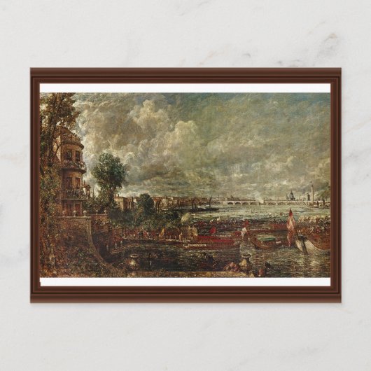 Uitzicht van de waterloorbrug van de loods briefkaart (Voorkant)