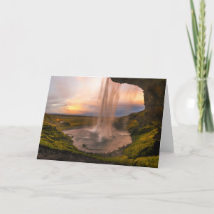 Uitzicht van de Waterval van IJsland Kaart