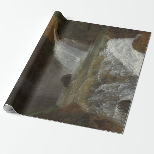 Uitzicht van de watervallen in Tivoli (door Bidaul Cadeaupapier (Uitgerold)