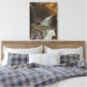 Uitzicht van de watervallen in Tivoli (door Bidaul Canvas Afdruk (Insitu (Slaapkamer))