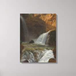 Uitzicht van de watervallen in Tivoli (door Bidaul Canvas Afdruk