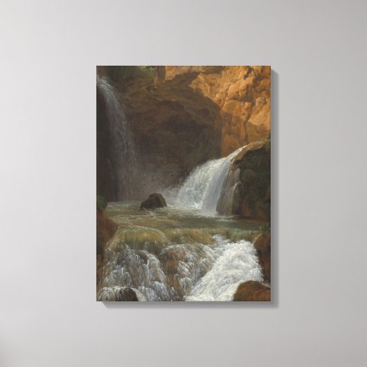 Uitzicht van de watervallen in Tivoli (door Bidaul Canvas Afdruk (Voorkant)