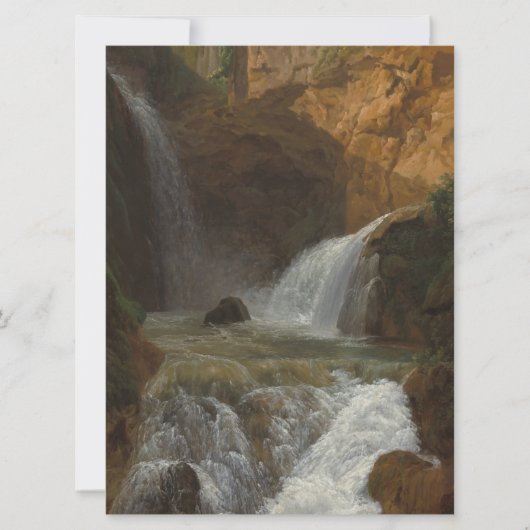 Uitzicht van de watervallen in Tivoli (door Bidaul Kaart (Voorkant)