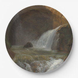 Uitzicht van de watervallen in Tivoli (door Bidaul Papieren Bordje