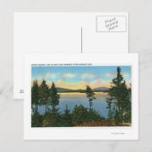 Uitzicht van de Wawbeek Club van Upper Saranac Lak Briefkaart (Voorkant / Achterkant)