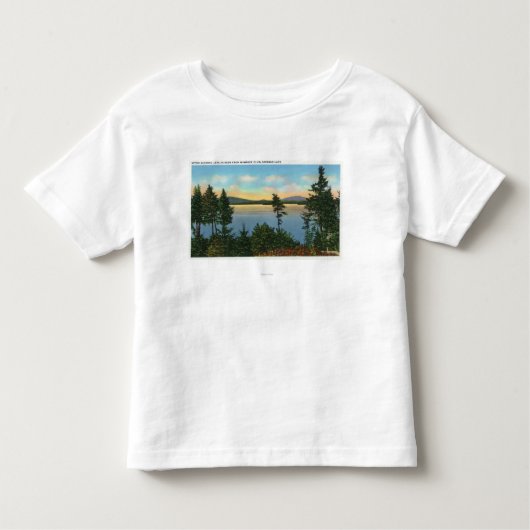 Uitzicht van de Wawbeek Club van Upper Saranac Lak Kinder Shirts (Voorkant)
