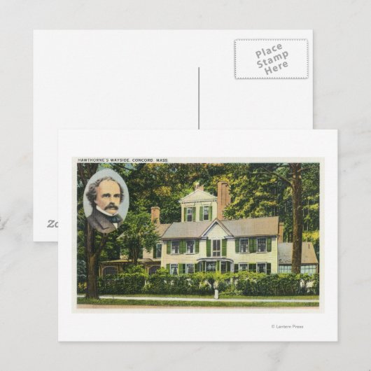 Uitzicht van de wayside van Hawthorne Briefkaart (Voorkant / Achterkant)