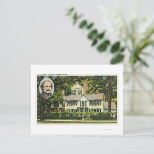 Uitzicht van de wayside van Hawthorne Briefkaart (Staand voorkant)