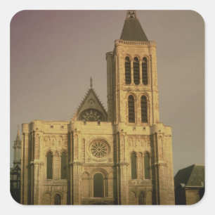 Uitzicht van de West Facade, begonnen met c.1135 Vierkante Sticker