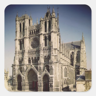 Uitzicht van de West Facade, c.1220-70 Vierkante Sticker