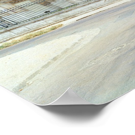 Uitzicht van de West-facade van Chateau de Maisons Poster (Hoek)