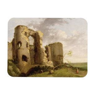 Uitzicht van de West Gate of Pevensey Castle, Suss Magneet