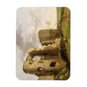 Uitzicht van de West Gate of Pevensey Castle, Suss Magneet (Verticaal)