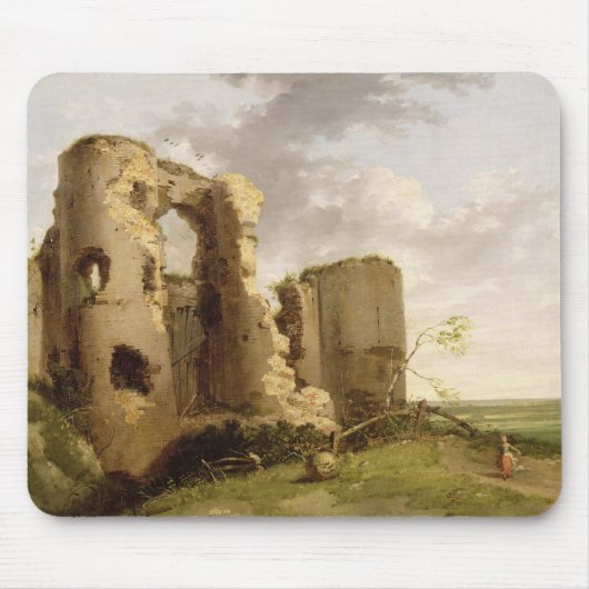 Uitzicht van de West Gate of Pevensey Castle, Suss Muismat (Voorkant)