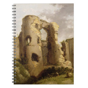 Uitzicht van de West Gate of Pevensey Castle, Suss Notitieboek