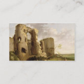 Uitzicht van de West Gate of Pevensey Castle, Suss Visitekaartje (Achterkant)