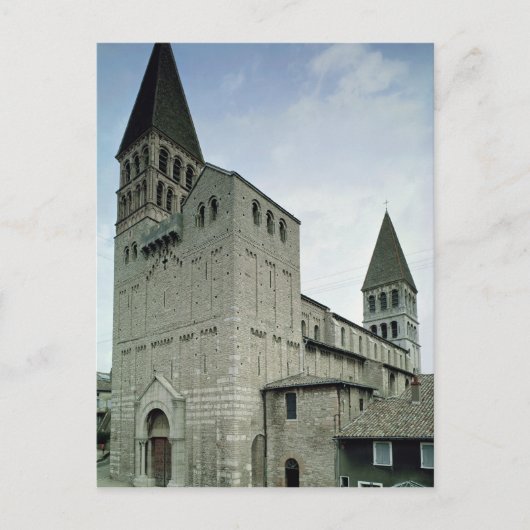 Uitzicht van de westelijke façade, 10e-11e eeuw briefkaart (Voorkant)