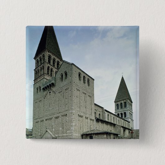 Uitzicht van de westelijke façade, 10e-11e eeuw vierkante button 5,1 cm (Voorkant)