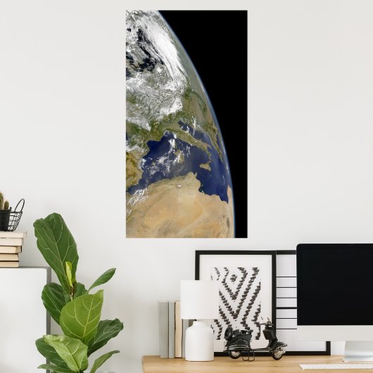 Uitzicht van de westerne Middellandse Zee Poster (Thuiskantoor)