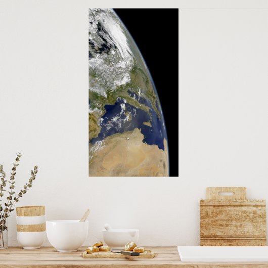 Uitzicht van de westerne Middellandse Zee Poster (Keuken)