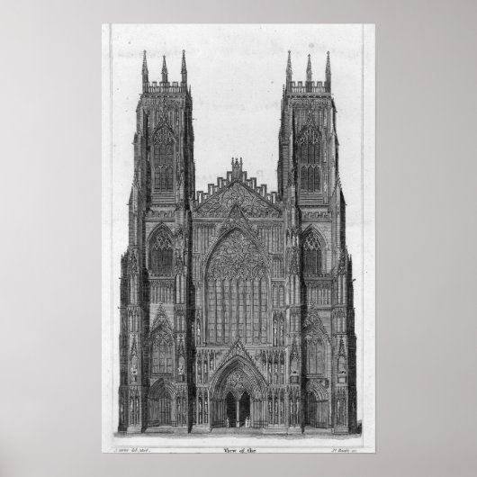 Uitzicht van de westkust van de kathedraal van Yor Poster (Voorkant)