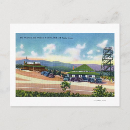 Uitzicht van de Wigwam en de Westerne Top Briefkaart (Voorkant)