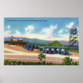 Uitzicht van de Wigwam en de Westerne Top Poster (Voorkant)