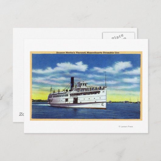 Uitzicht van de wijngaard van de Martha Briefkaart (Voorkant / Achterkant)