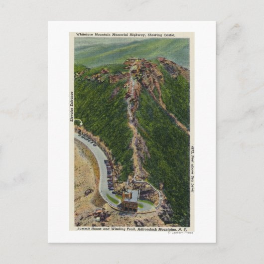 Uitzicht van de Winding Trail, Castle, Top Briefkaart (Voorkant)