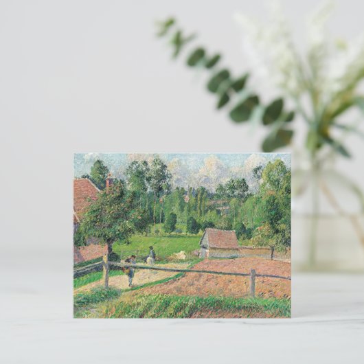 Uitzicht van de Window Camille Pissarro van de kun Briefkaart (Staand voorkant)