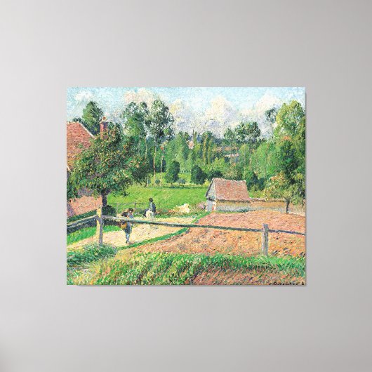Uitzicht van de Window Camille Pissarro van de kun Canvas Afdruk (Voorkant)